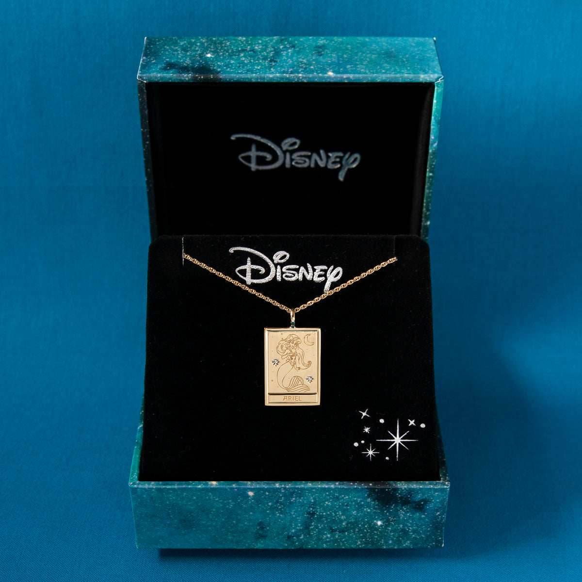 Disney X RockLove THE LITTLE MERMAID Ariel Tablet Necklace - Sterling Silver