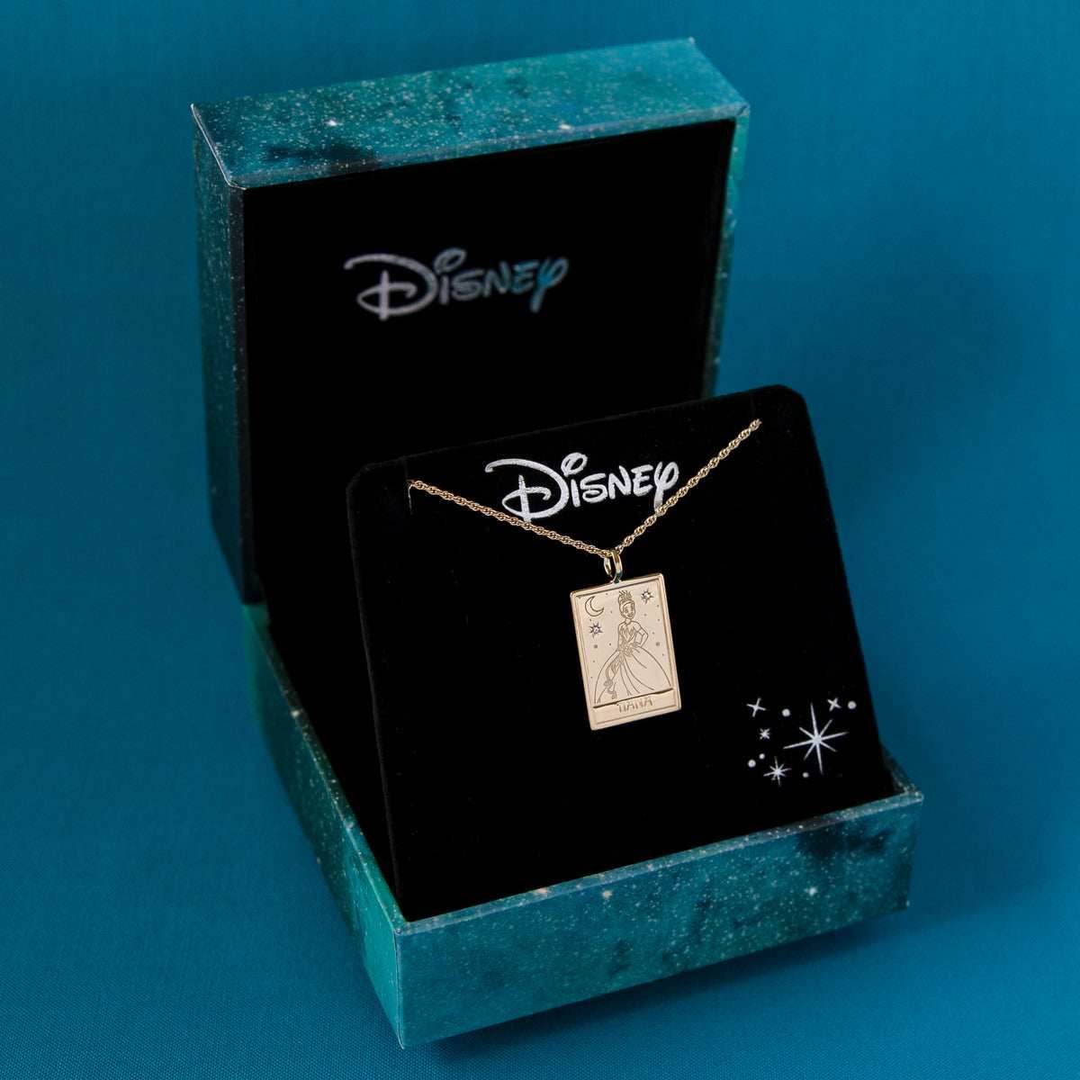 Disney X RockLove THE PRINCESS AND THE FROG Tiana Tablet Necklace - Sterling Silver