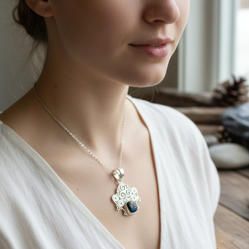 Lyria Celtic Triple Spiral Necklace