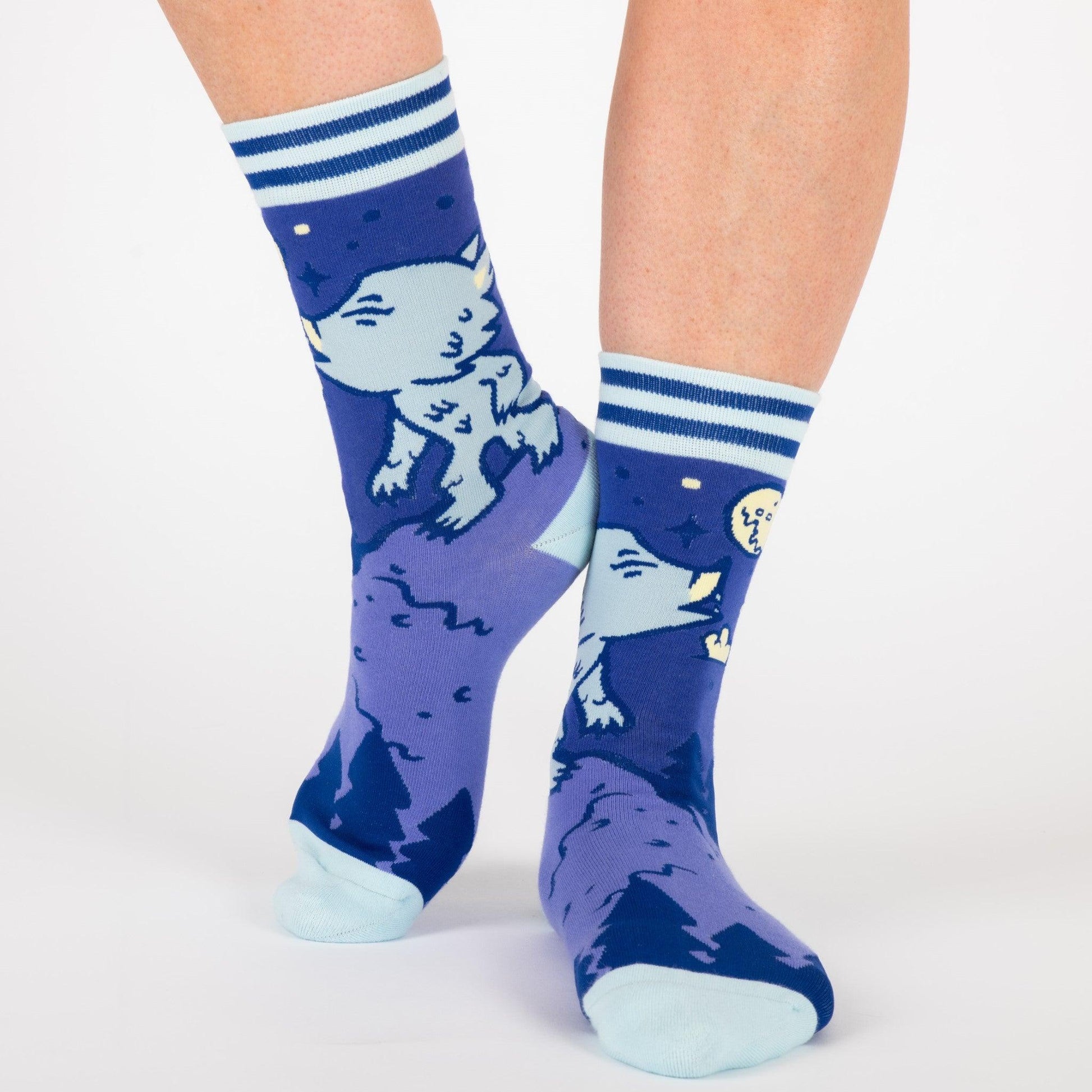 Cute Werewolf Crew Socks-4