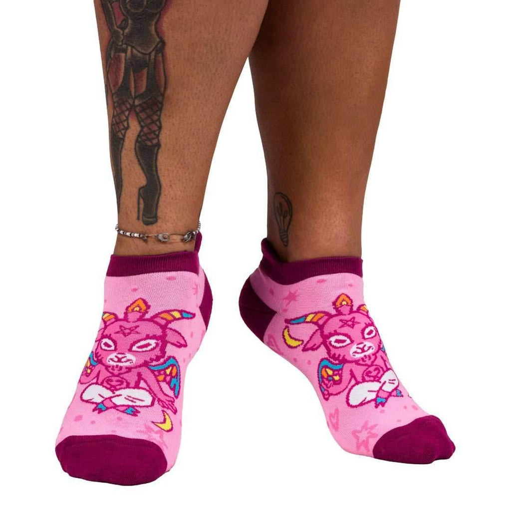 Cute Baphomet Ankle and Crew Sock Pack | 2 Designs - 