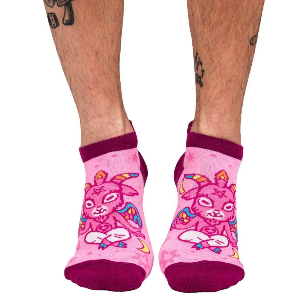 Cute Baphomet Ankle Socks - 