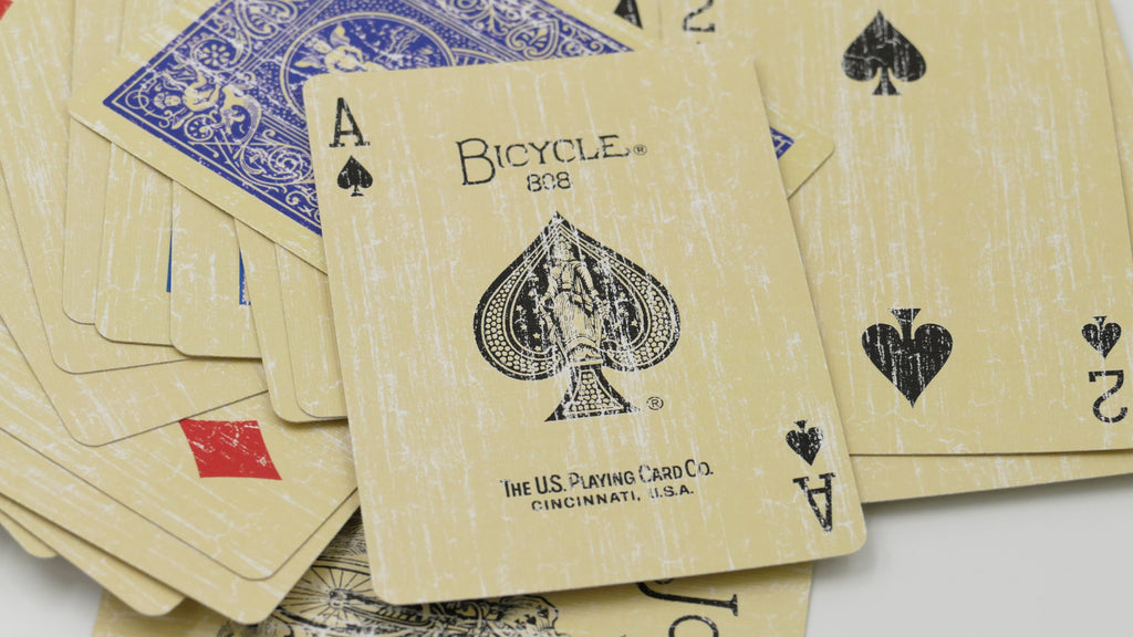 Faded Rider Back Blue Bicycle Deck
