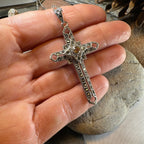 Open Weave Celtic Cross Necklace