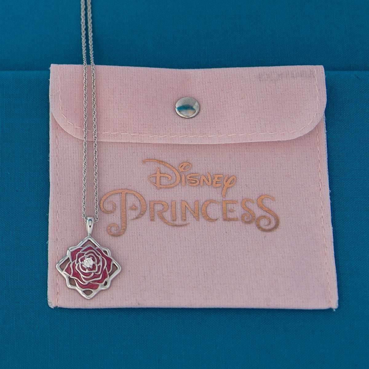 Disney X RockLove BEAUTY AND BEAST Belle Keepsake Necklace - Sterling Silver