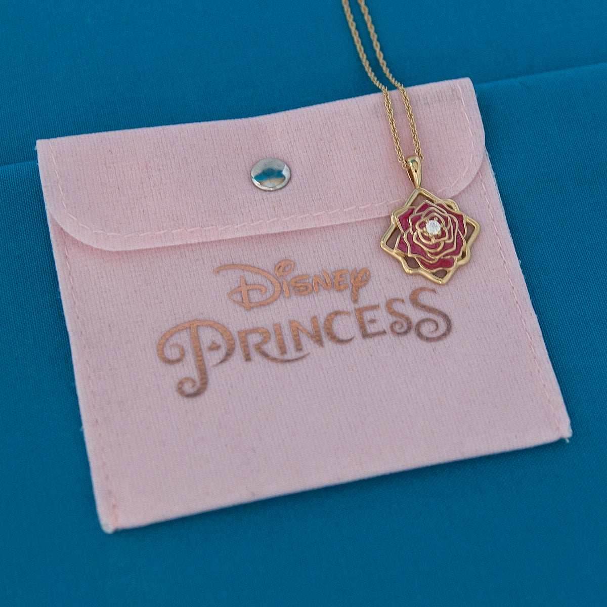 Disney X RockLove BEAUTY AND BEAST Belle Keepsake Necklace - Sterling Silver