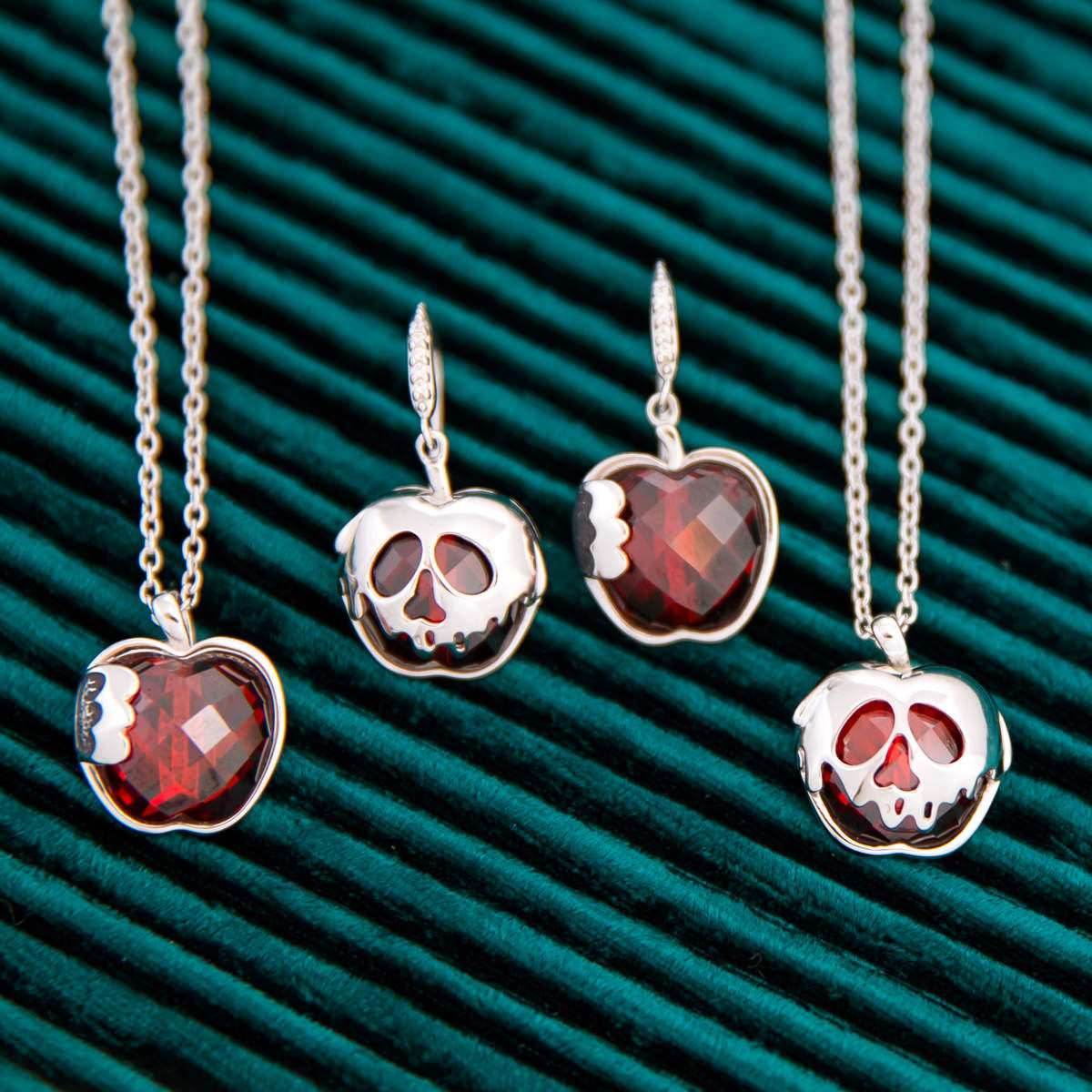 Disney X RockLove SNOW WHITE Crystal Take a Bite Apple Necklace - 