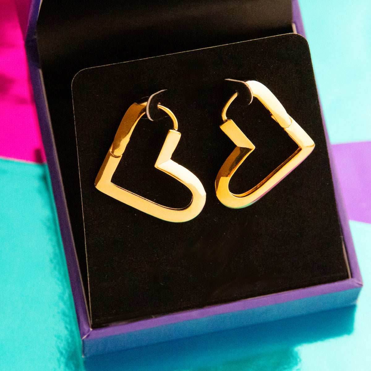 League of Legends X RockLove KDA Ahri Heart Hoop Earrings - 