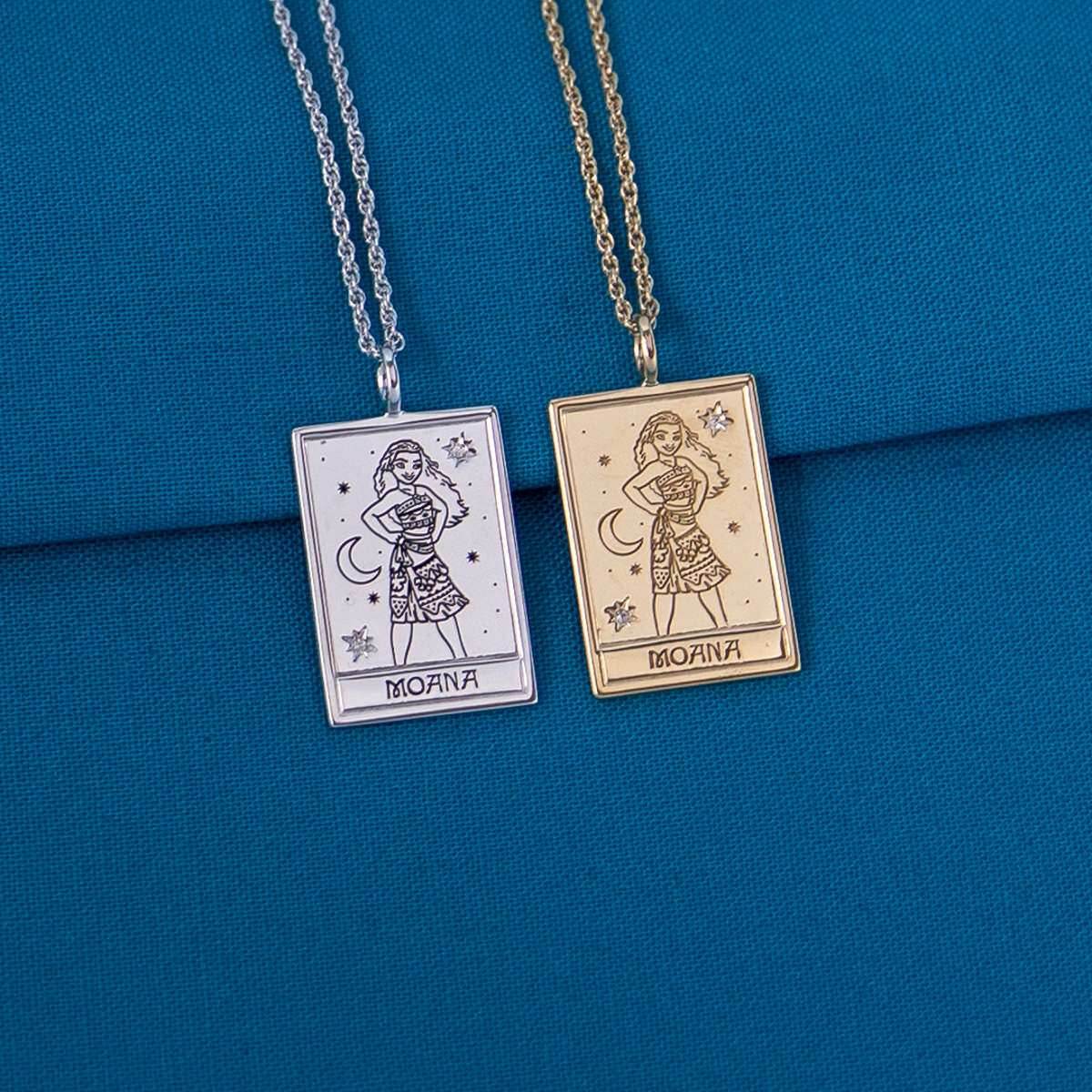 Disney X RockLove MOANA Moana Tablet Necklace - Sterling Silver