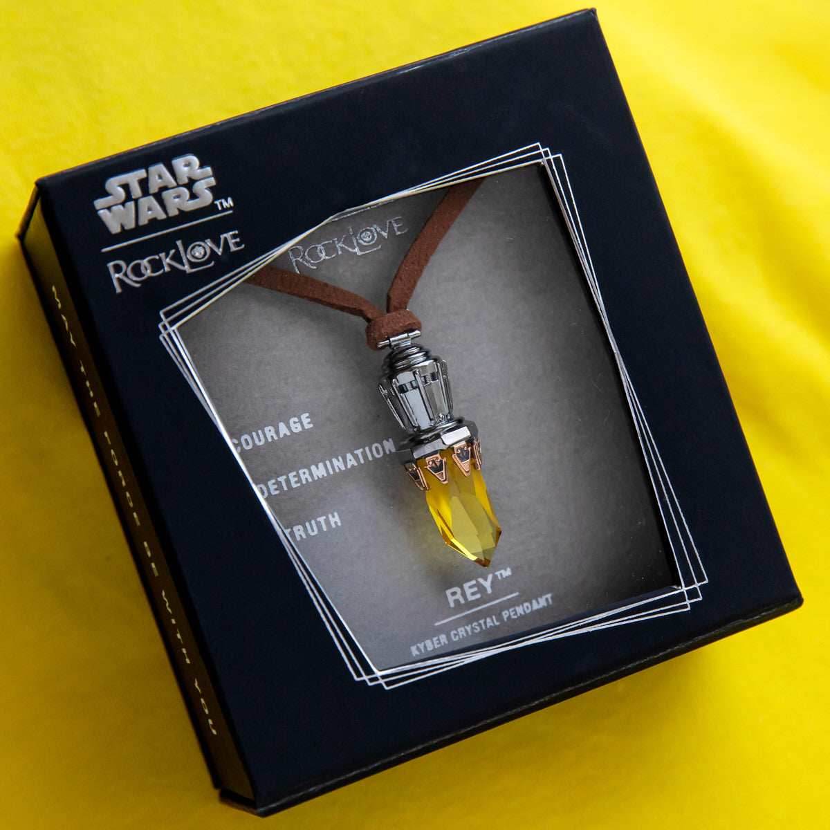 Star Wars X RockLove Rey Kyber Crystal Necklace - 