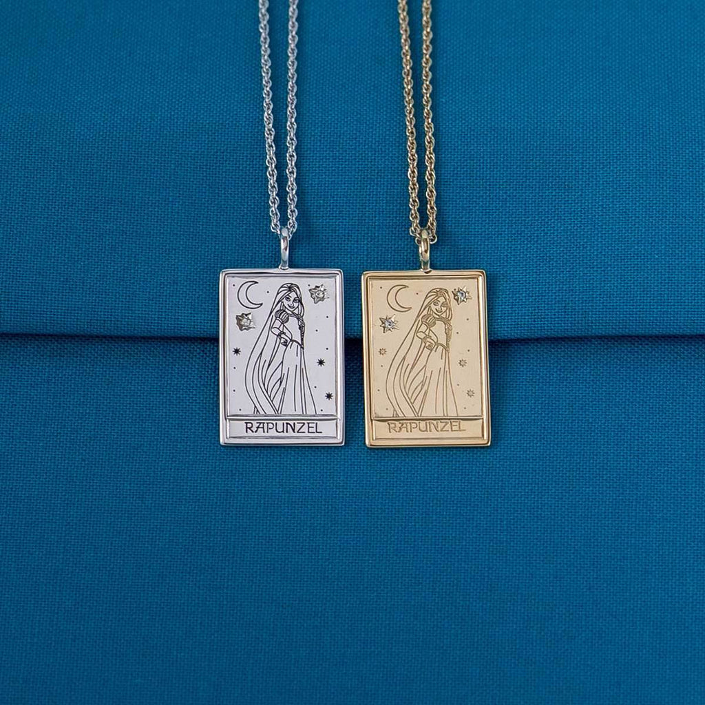 Disney X RockLove TANGLED Rapunzel Tablet Necklace - Sterling Silver