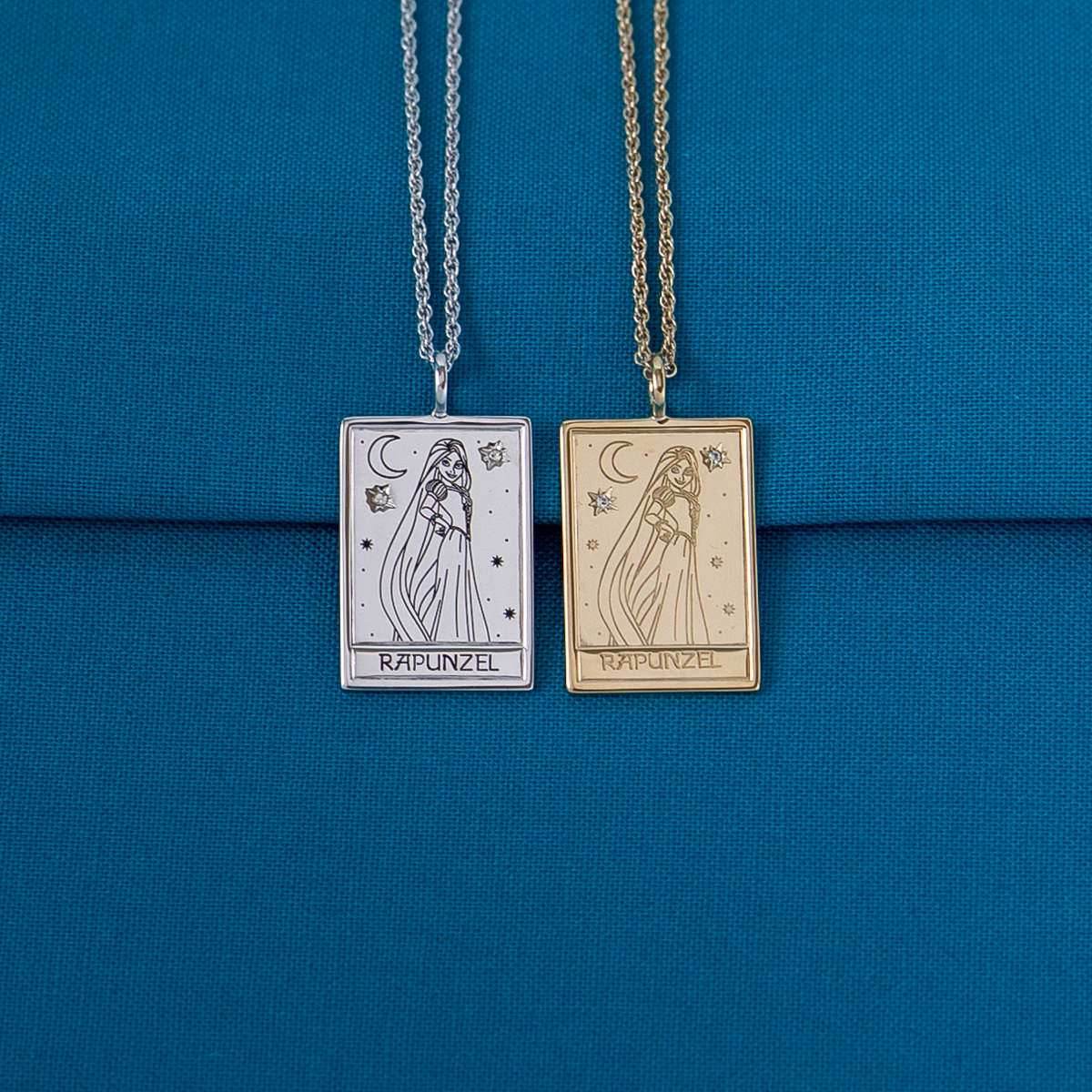 Disney X RockLove TANGLED Rapunzel Tablet Necklace - Sterling Silver