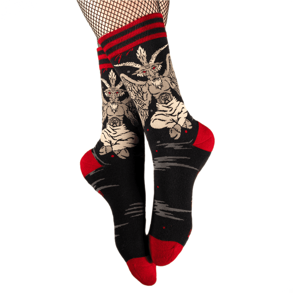 Evil Baphomet Ankle and Crew Sock Pack | 2 Designs - 