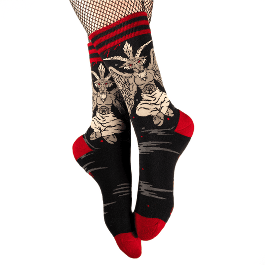 Evil AF Baphomet Crew Socks - 