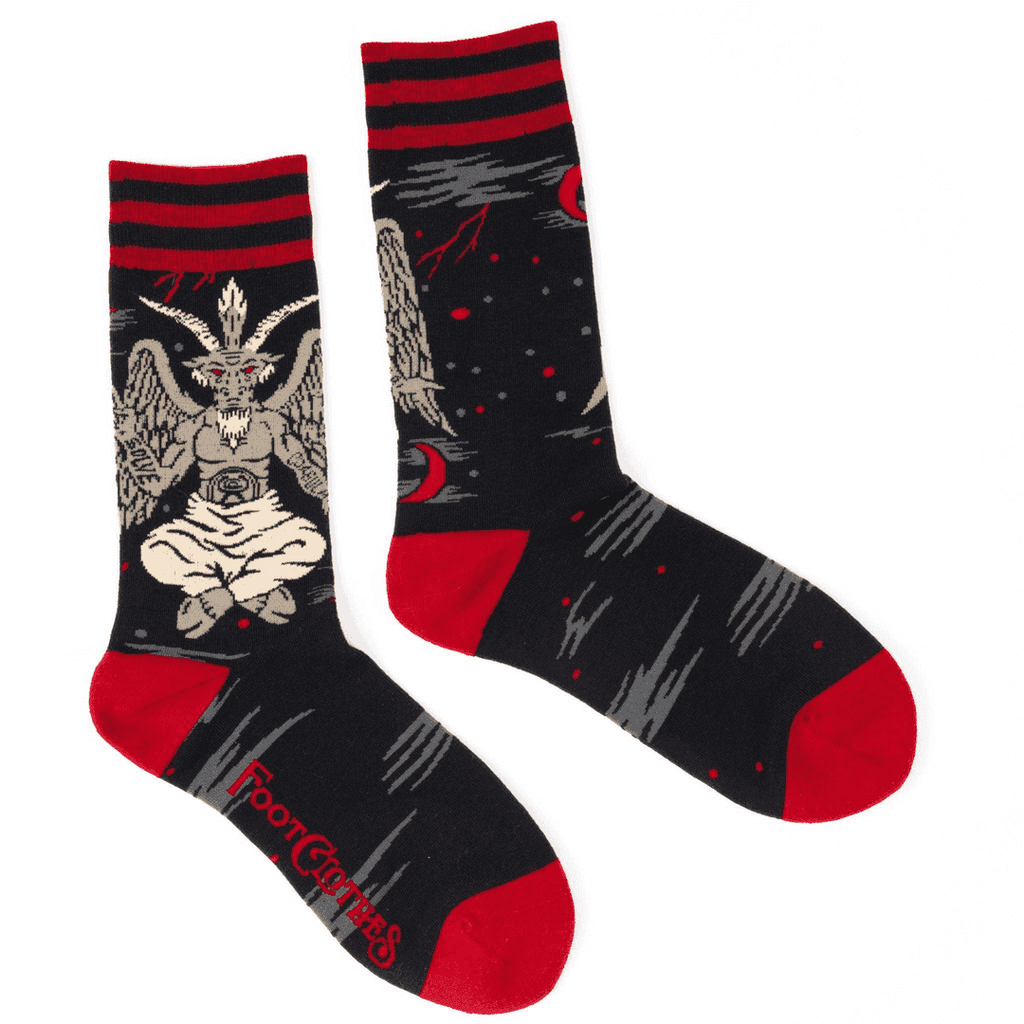 Evil AF Baphomet Crew Socks - 