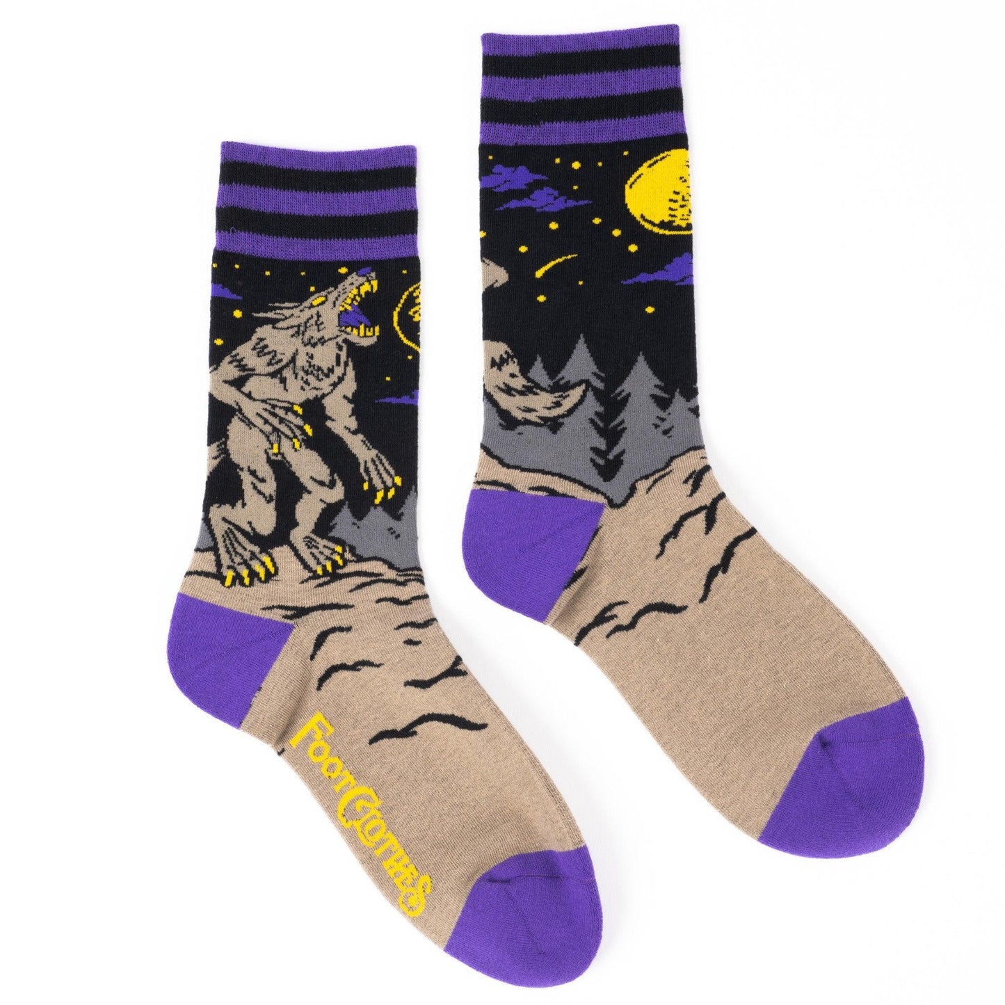 Evil AF Werewolf Crew Socks-0