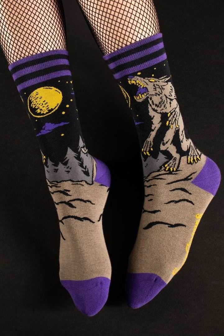 Evil AF Werewolf Crew Socks - 
