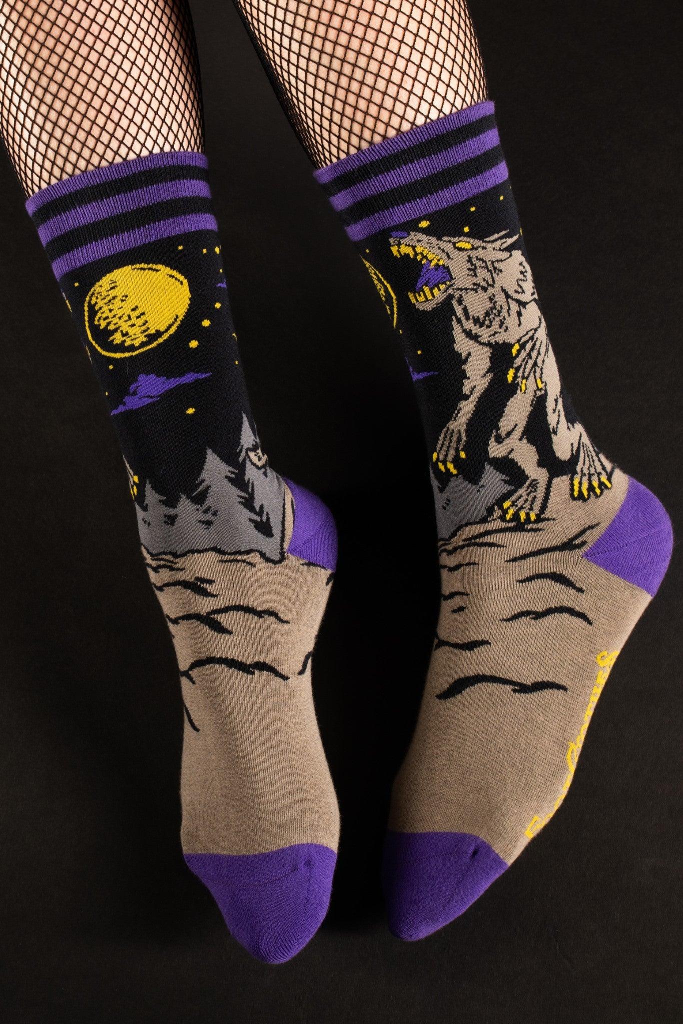 Evil AF Werewolf Crew Socks-2