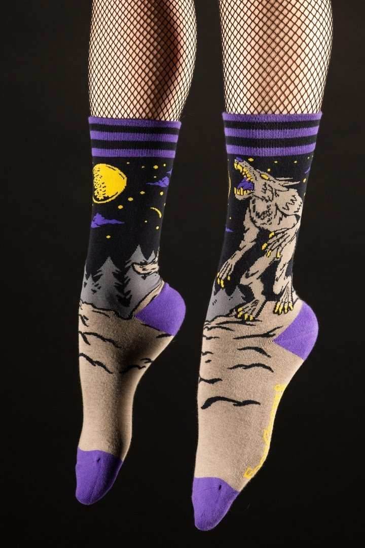 Evil AF Werewolf Crew Socks - 