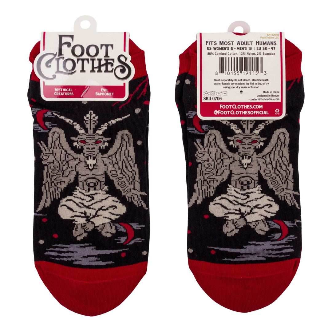 Evil Baphomet Ankle Socks - 