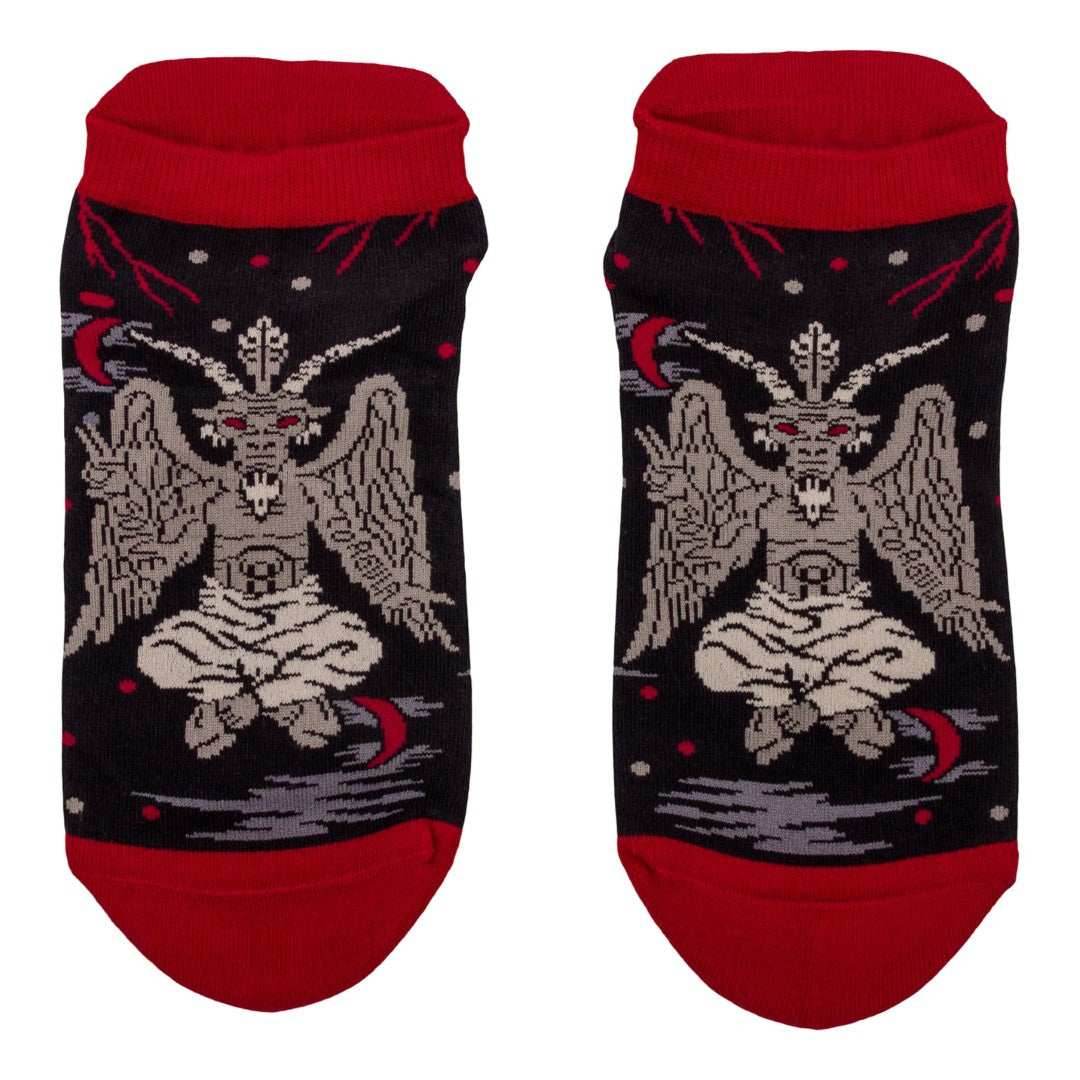 Evil Baphomet Ankle Socks - 