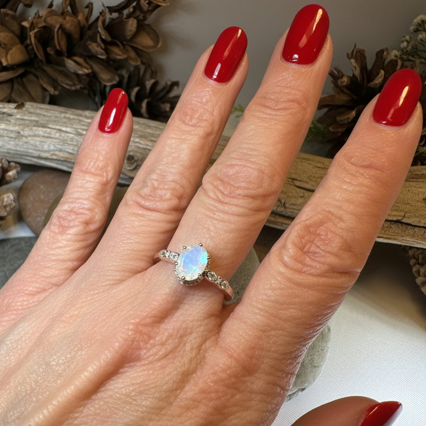 Diana Moonstone Promise Ring