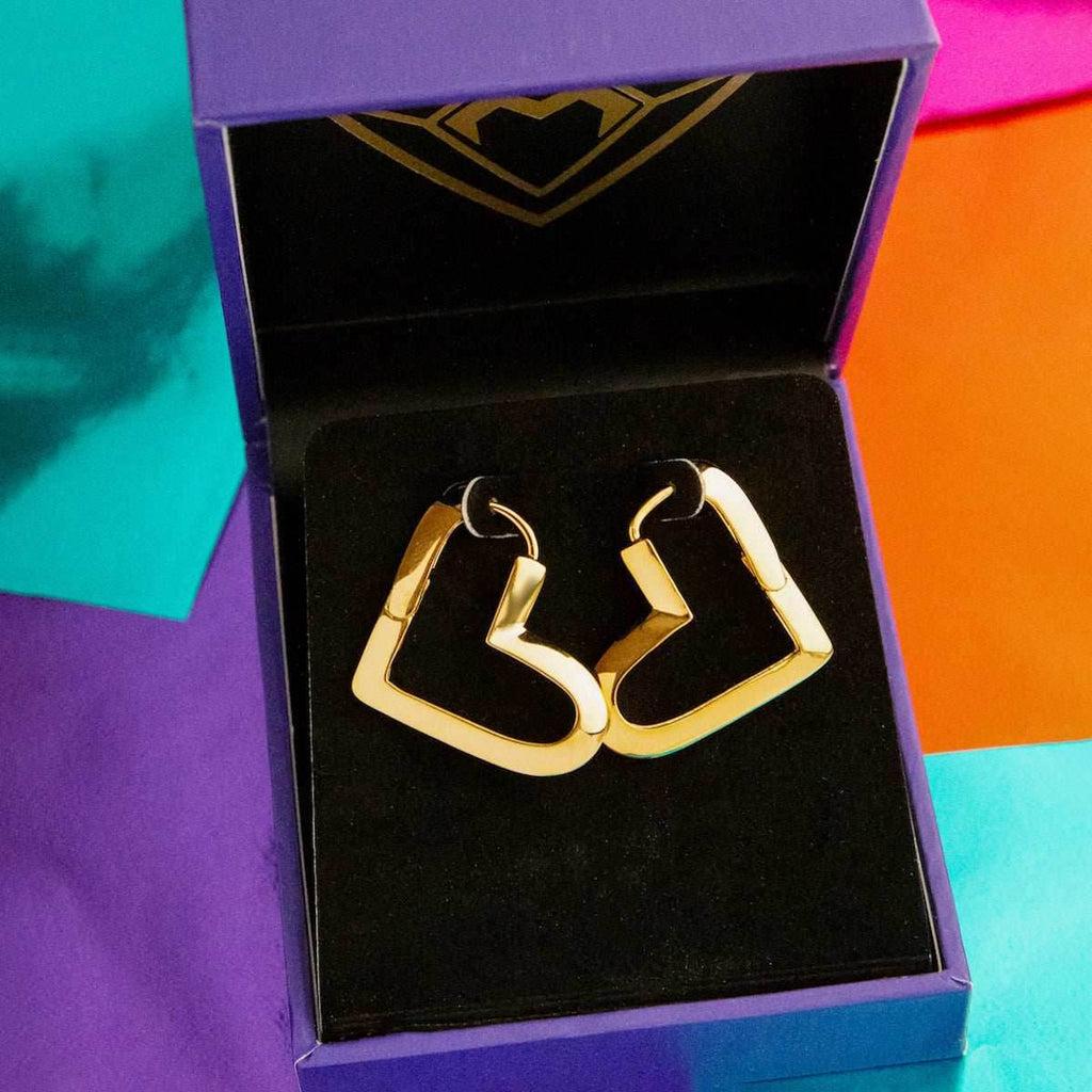 League of Legends X RockLove KDA Ahri Heart Hoop Earrings - 