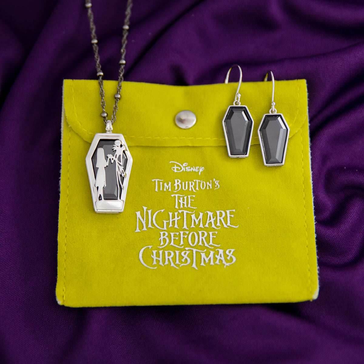 Disney X RockLove THE NIGHTMARE BEFORE CHRISTMAS Jack & Sally Necklace - 