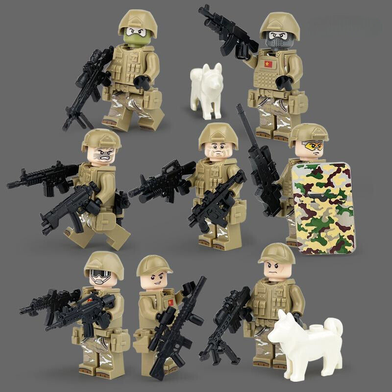 Chinese Army 8 Man Squad - Mil-Blox