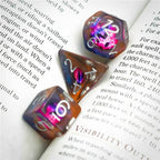 Demon Eye Dragon Eye Dice 7-Dice Set Resin Dungeons and Dragons Dice - 