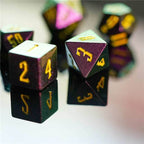 Rose Red Monster Glitter DND Dice (Rose Red&Green&Golden) 7-Dice Dungeons and Dragons Dice - 