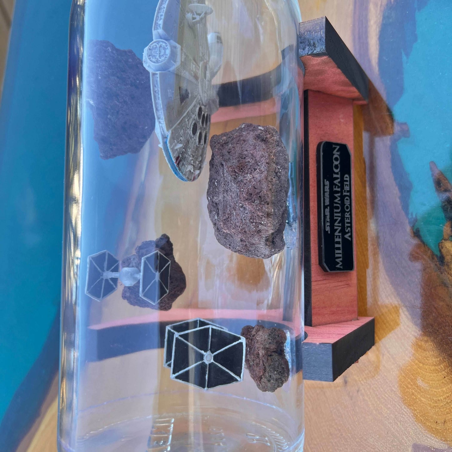 Star Wars Millennium Falcon Asteroid Chase in a Bottle - 