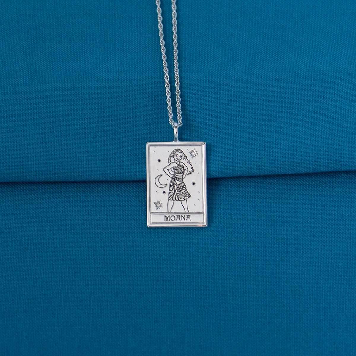 Disney X RockLove MOANA Moana Tablet Necklace - Sterling Silver