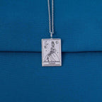 Disney X RockLove THE PRINCESS AND THE FROG Tiana Tablet Necklace - Sterling Silver