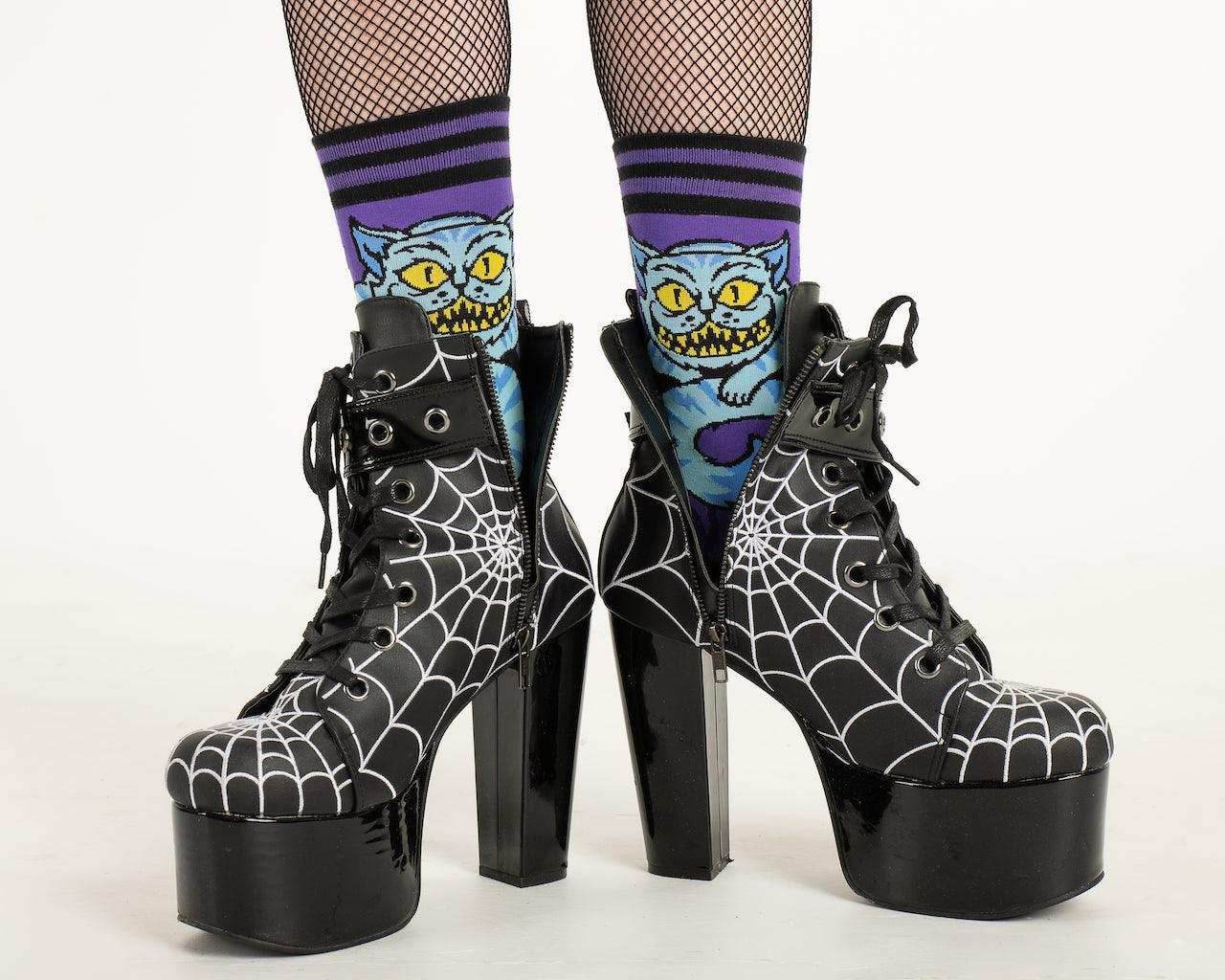 Cheshire Cat Crew Socks - 
