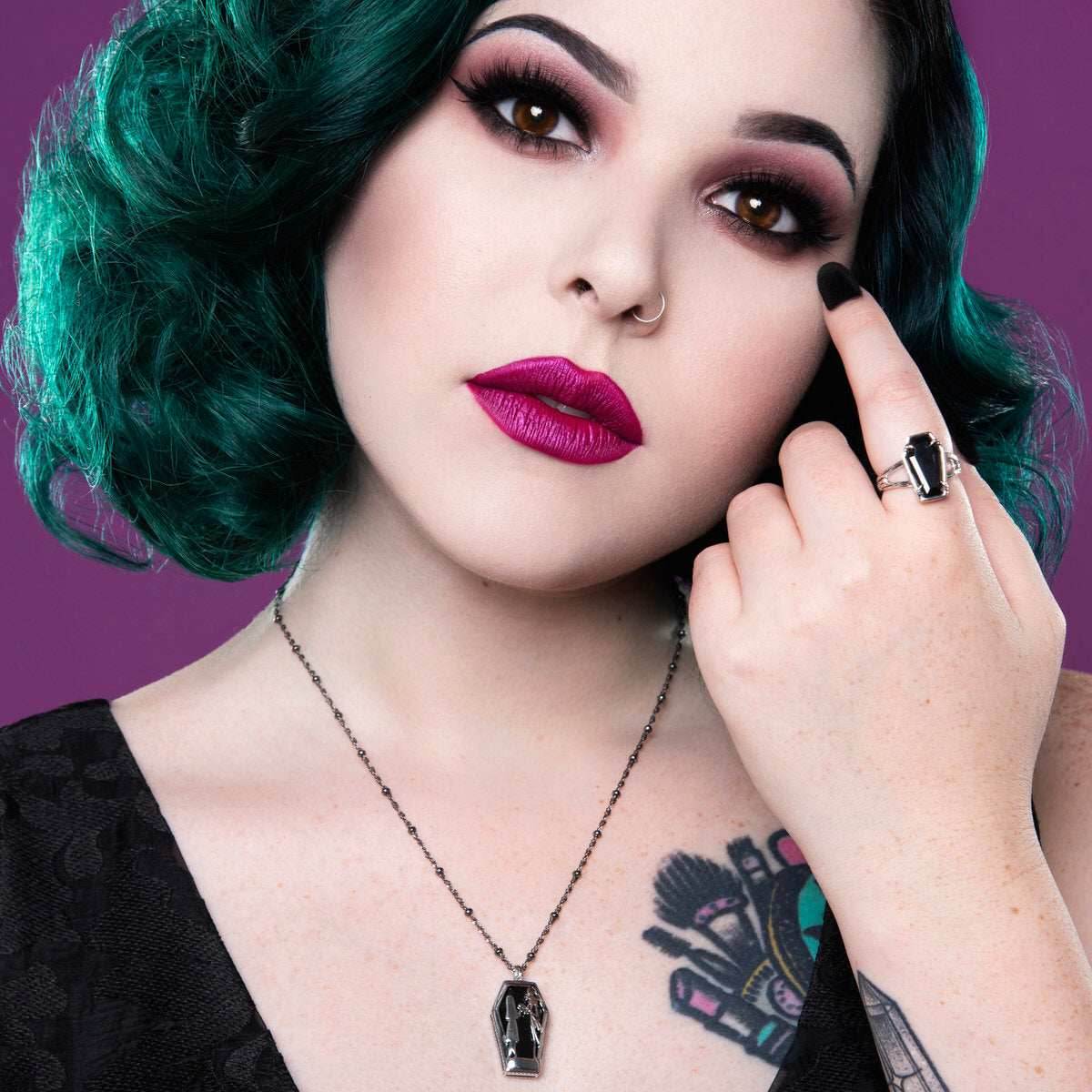 Disney X RockLove THE NIGHTMARE BEFORE CHRISTMAS Jack & Sally Necklace - 