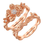 Disney X RockLove DISNEY MULAN Mulan Cherry Blossom Stacker Rings - Rose Gold Plated / Size 5