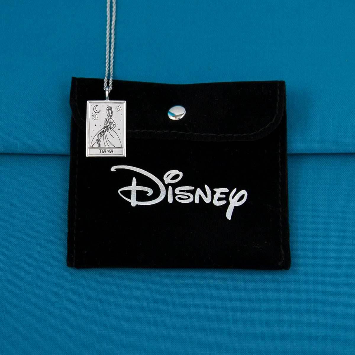 Disney X RockLove THE PRINCESS AND THE FROG Tiana Tablet Necklace - Sterling Silver