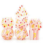 Flower Glass DND Dice Red Limited Edition in Wood Box - 