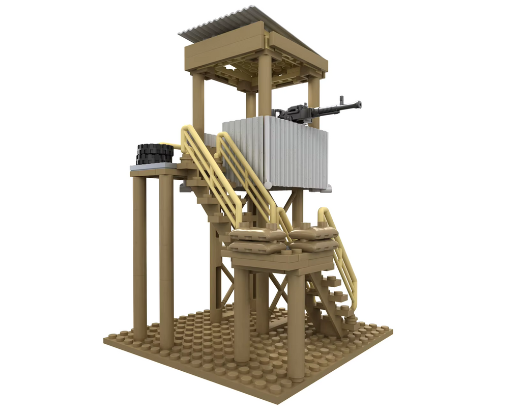 Guard Tower With .50 Cal - Tan - Mil-Blox