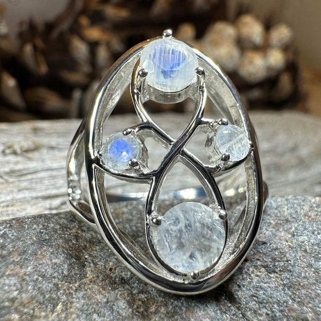 Moonstone Infinity Ring