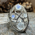 Moonstone Infinity Ring