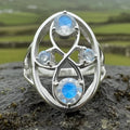 Moonstone Infinity Ring