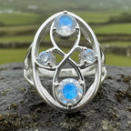 Moonstone Infinity Ring