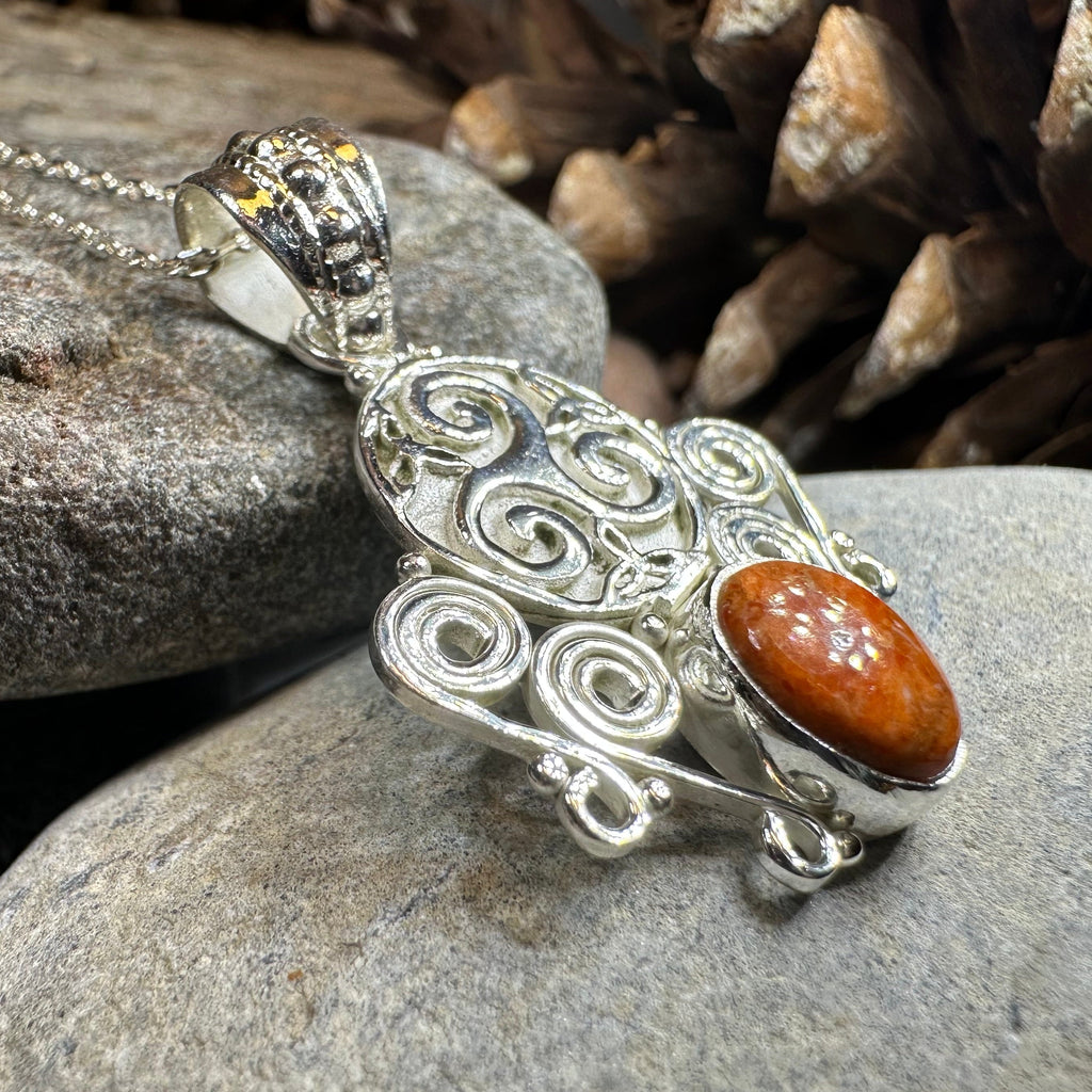 Lyria Celtic Triple Spiral Necklace