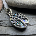 Cadi Tree of Life Necklace - Abalone Shell
