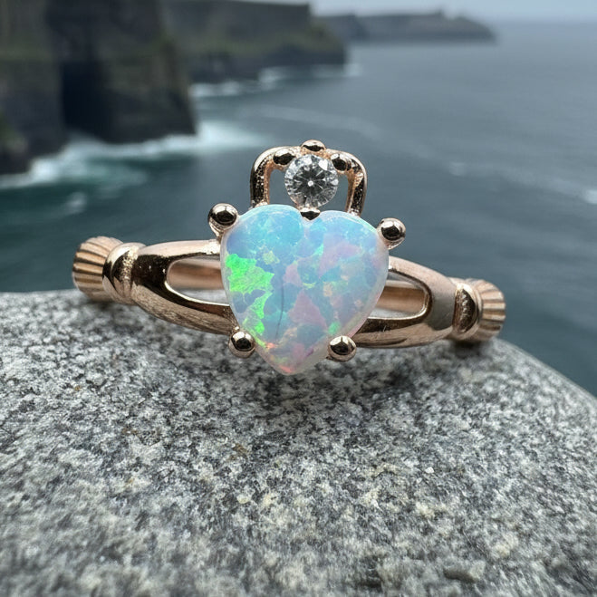 Raynette Claddagh Opal Ring