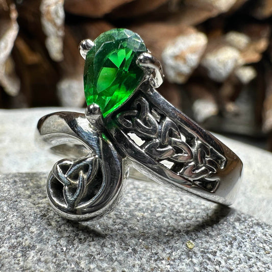 Emerald Dream Trinity Knot Ring - 4