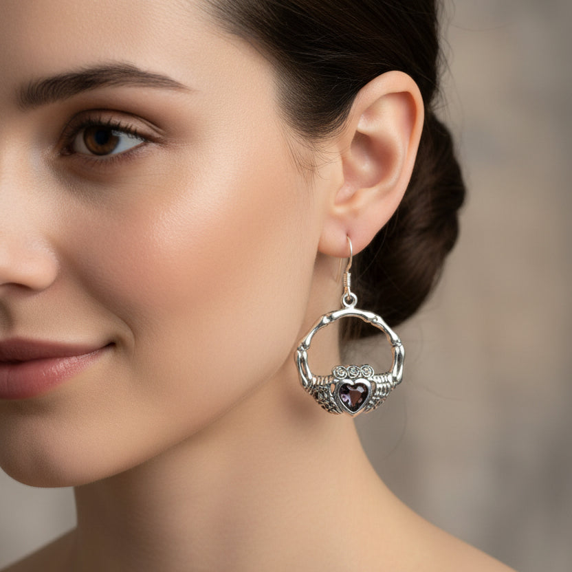Claddagh Stud Earrings