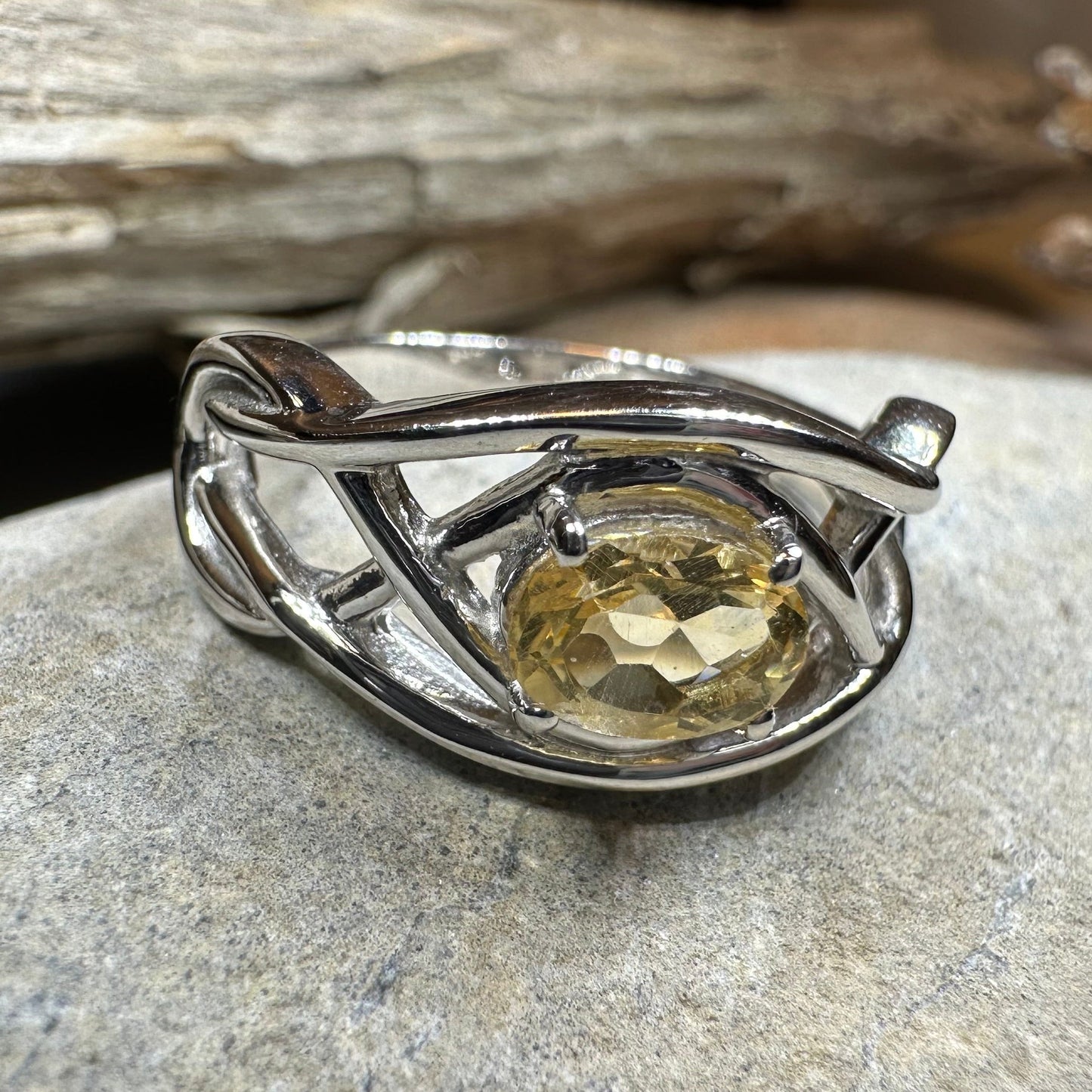 Blue Topaz Celtic Knot Ring